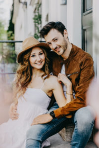 this adorable couple is captured in a stunning engagement photoshoot in Amsterdam.